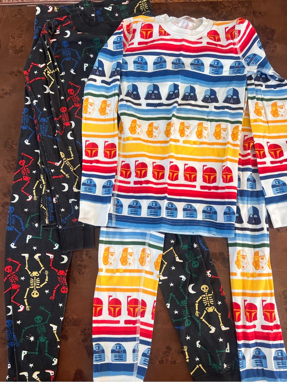 Hanna Andersson Star Wars Stripe Pajama Set in White, Blue, Red, Yellow, Black